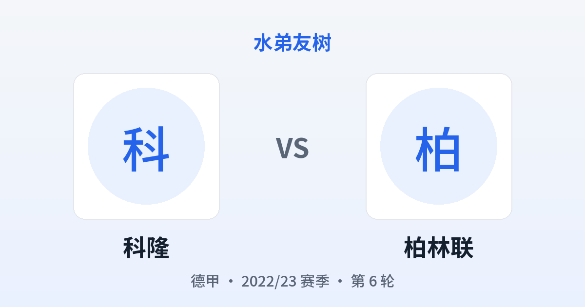 科隆 vs 柏林联 对阵分享图
