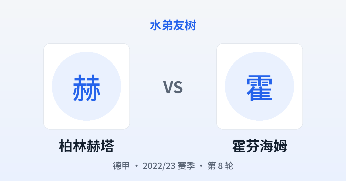 柏林赫塔 vs 霍芬海姆 对阵分享图
