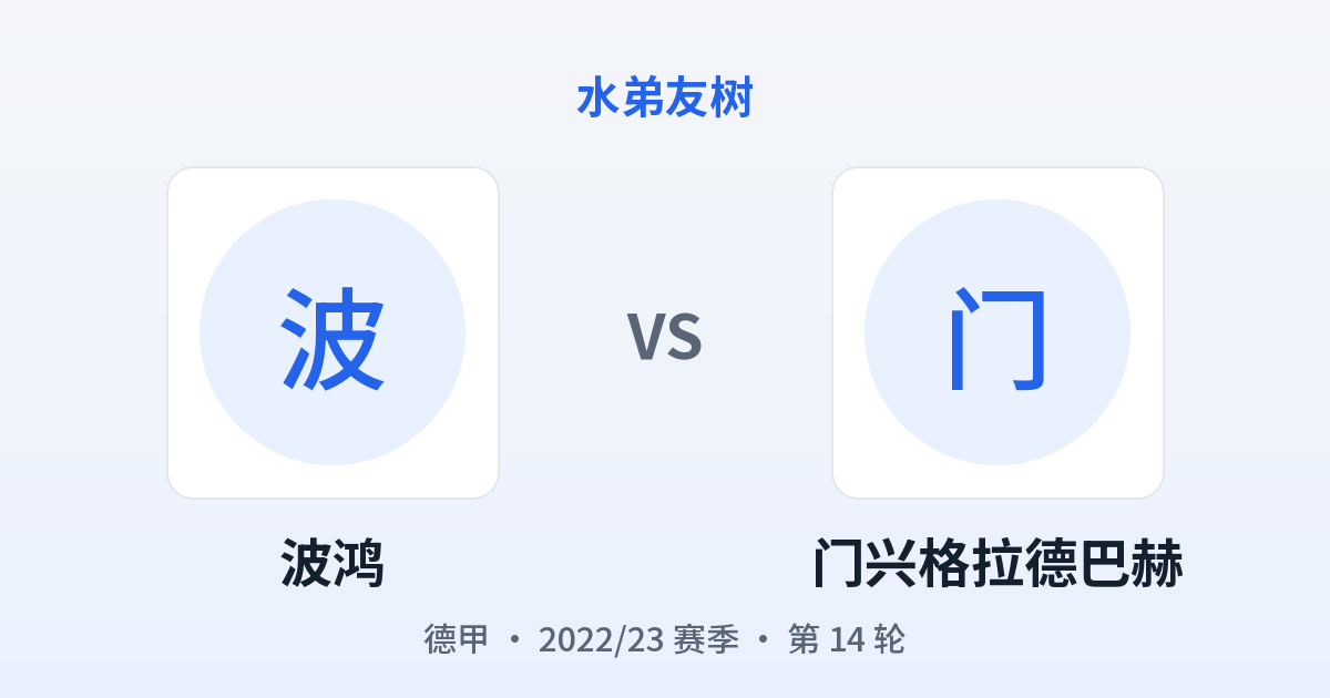 波鸿 vs 门兴格拉德巴赫 对阵分享图