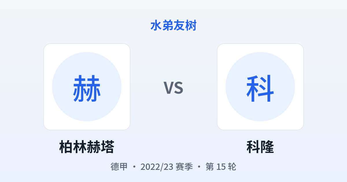 柏林赫塔 vs 科隆 对阵分享图