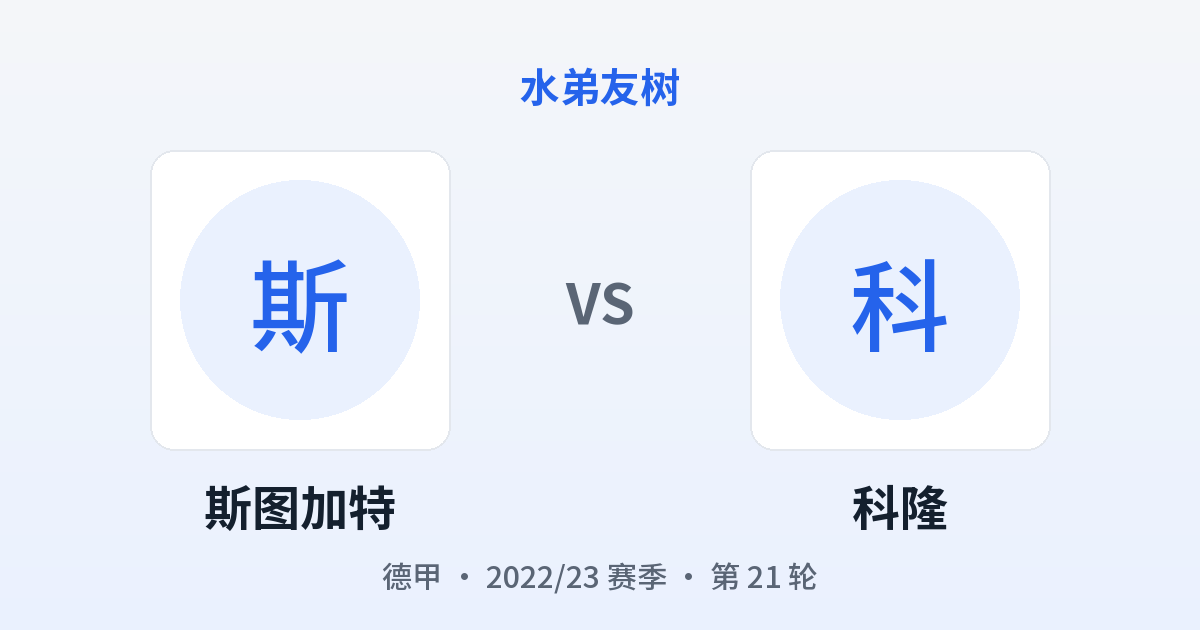 斯图加特 vs 科隆 对阵分享图