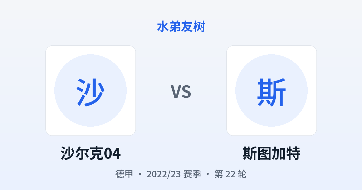 沙尔克04 vs 斯图加特 对阵分享图
