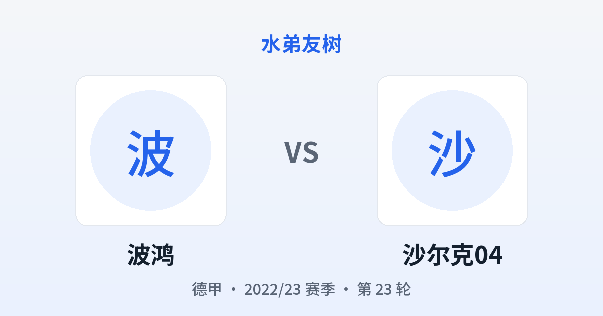波鸿 vs 沙尔克04 对阵分享图