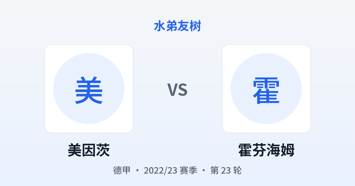 美因茨 vs 霍芬海姆 对阵分享图