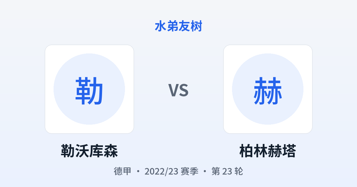 勒沃库森 vs 柏林赫塔 对阵分享图