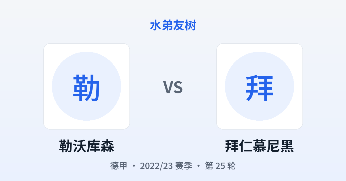 勒沃库森 vs 拜仁慕尼黑 对阵分享图