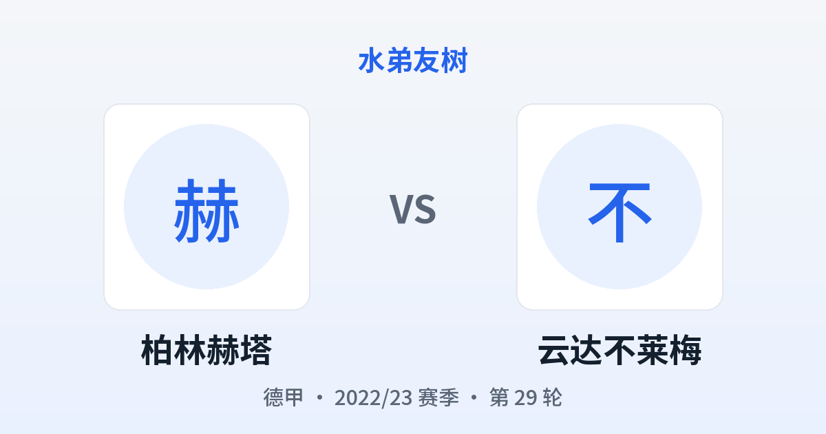 柏林赫塔 vs 云达不莱梅 对阵分享图