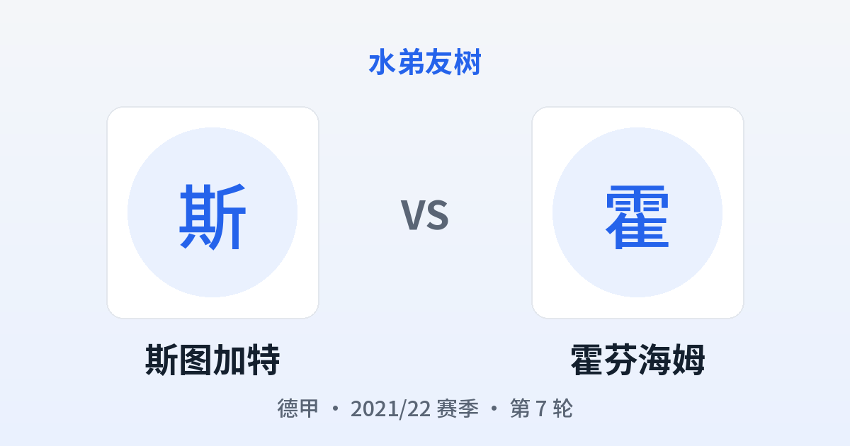 斯图加特 vs 霍芬海姆 对阵分享图