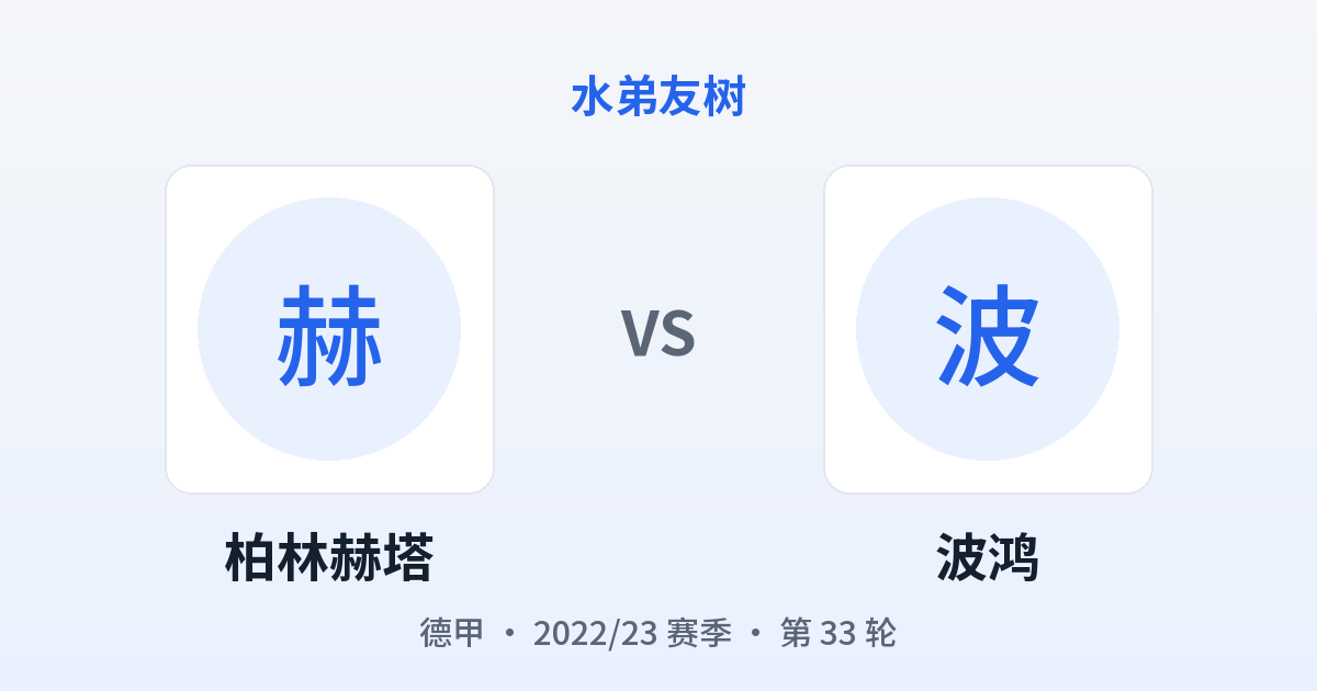 柏林赫塔 vs 波鸿 对阵分享图