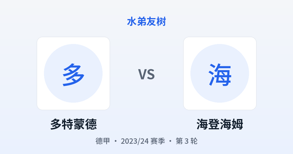多特蒙德 vs 海登海姆 对阵分享图
