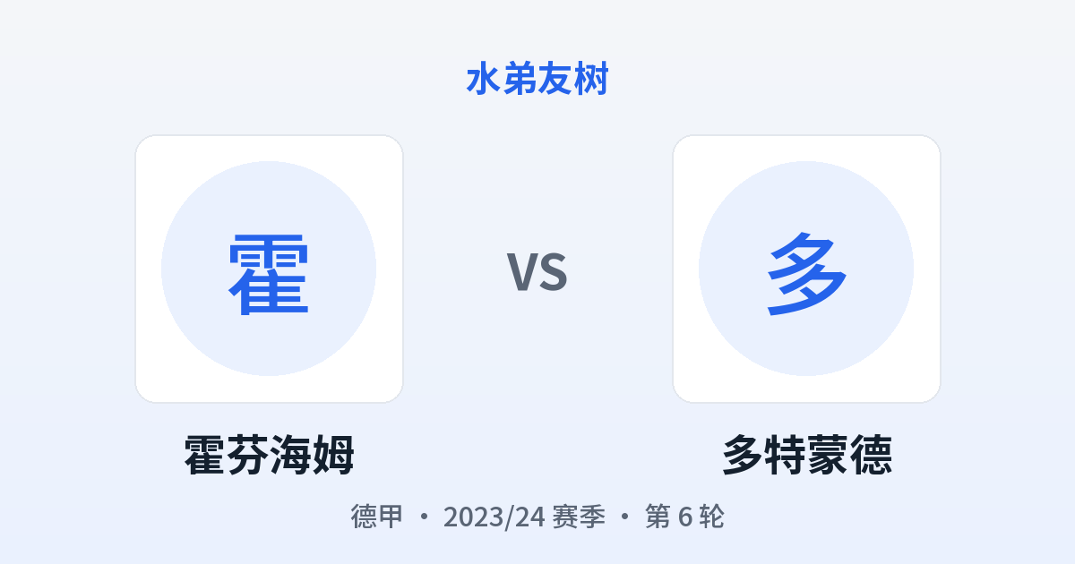 霍芬海姆 vs 多特蒙德 对阵分享图