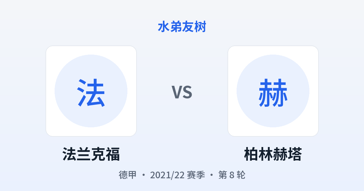 法兰克福 vs 柏林赫塔 对阵分享图