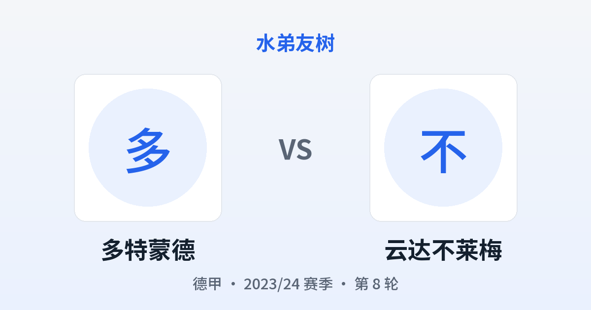 多特蒙德 vs 云达不莱梅 对阵分享图