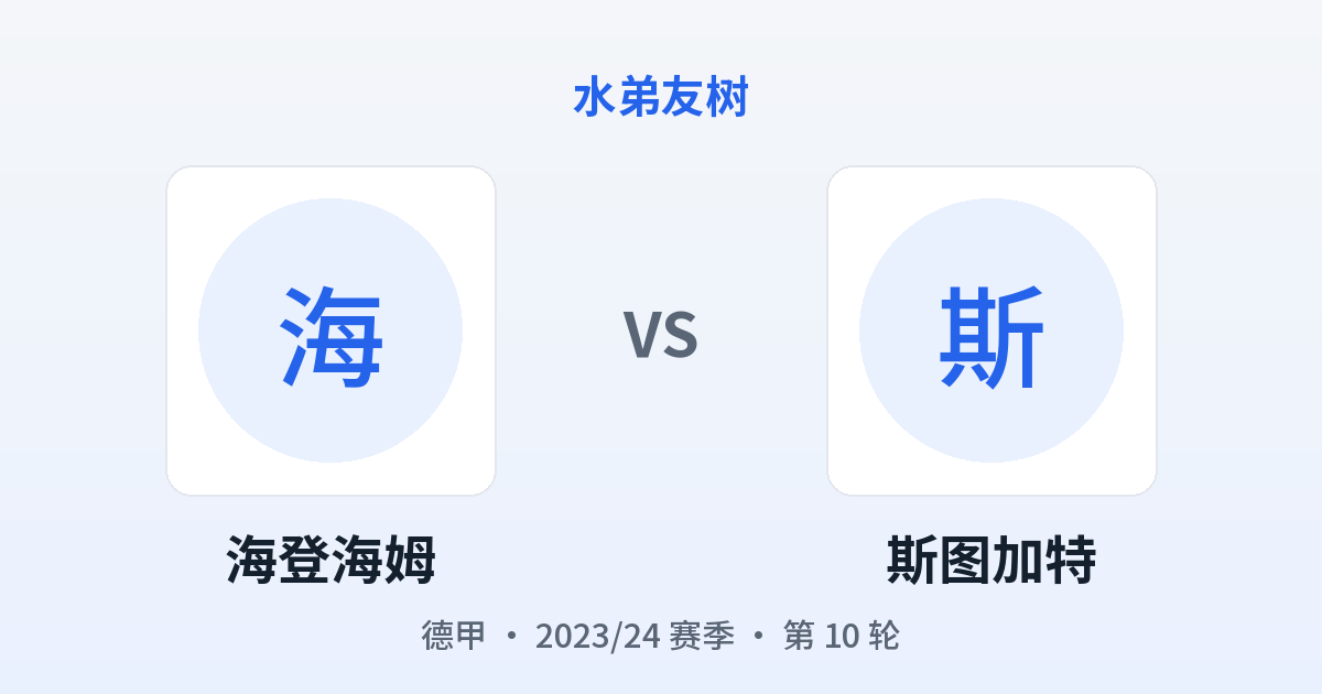 海登海姆 vs 斯图加特 对阵分享图