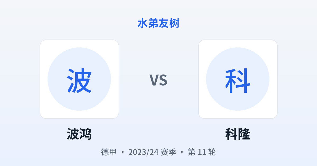 波鸿 vs 科隆 对阵分享图