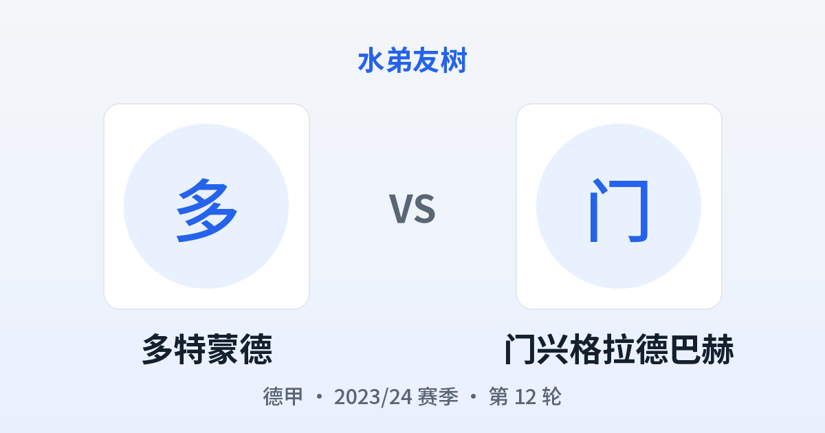 多特蒙德 vs 门兴格拉德巴赫 对阵分享图