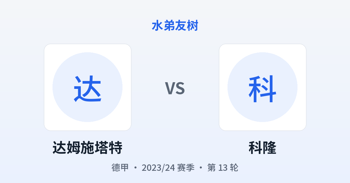 达姆施塔特 vs 科隆 对阵分享图