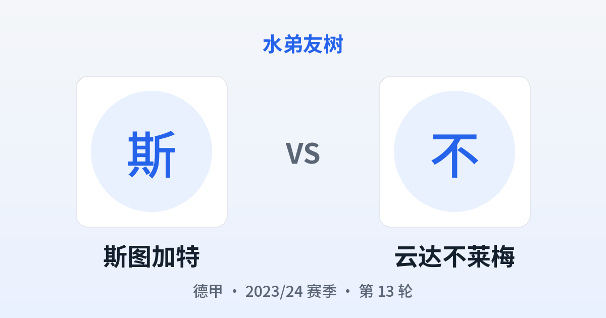 斯图加特 vs 云达不莱梅 对阵分享图