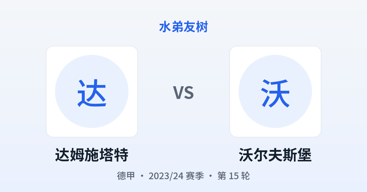 达姆施塔特 vs 沃尔夫斯堡 对阵分享图