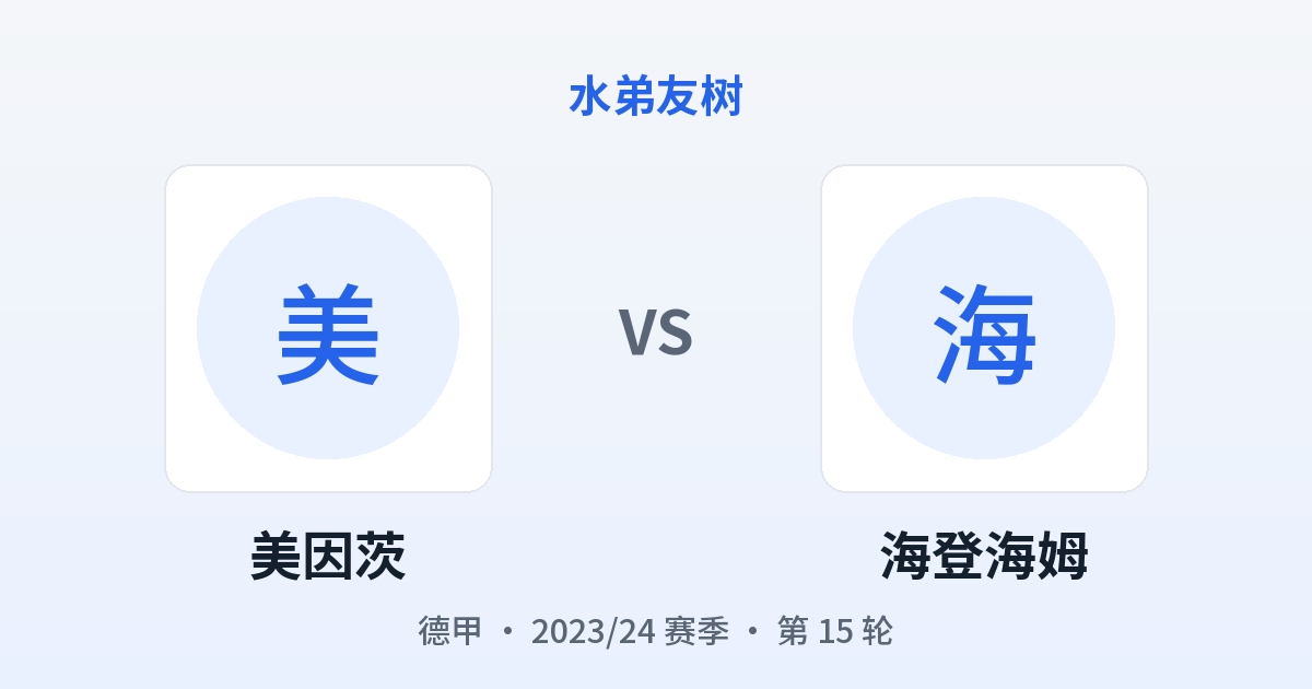美因茨 vs 海登海姆 对阵分享图