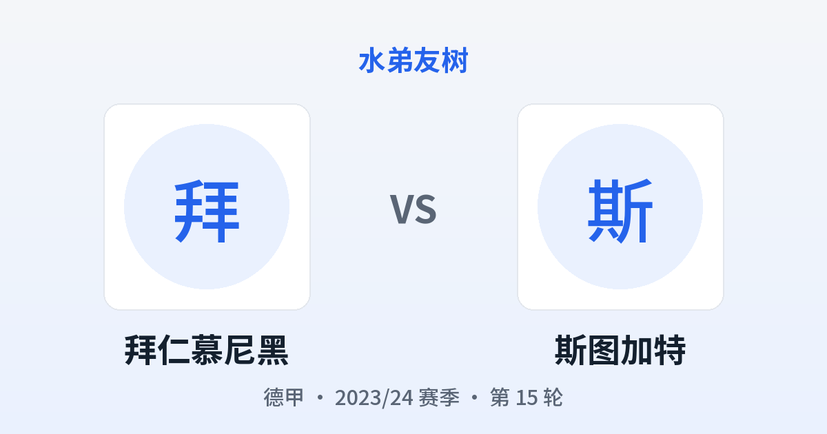 拜仁慕尼黑 vs 斯图加特 对阵分享图