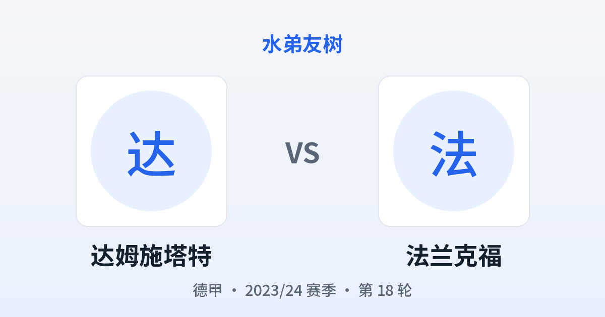 达姆施塔特 vs 法兰克福 对阵分享图
