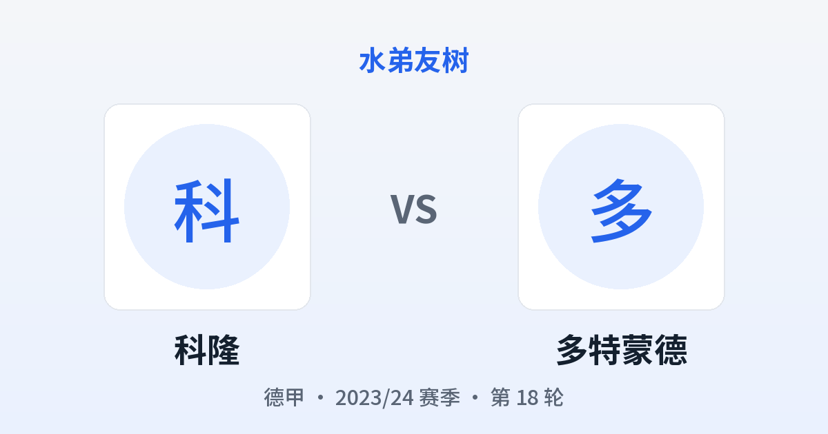 科隆 vs 多特蒙德 对阵分享图
