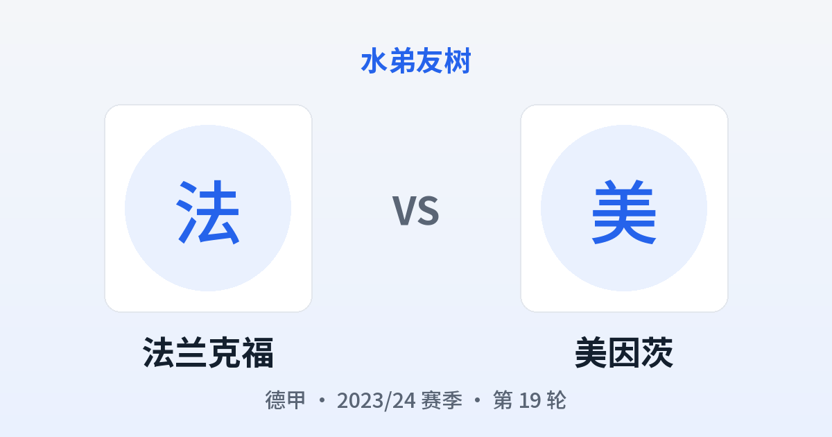 法兰克福 vs 美因茨 对阵分享图