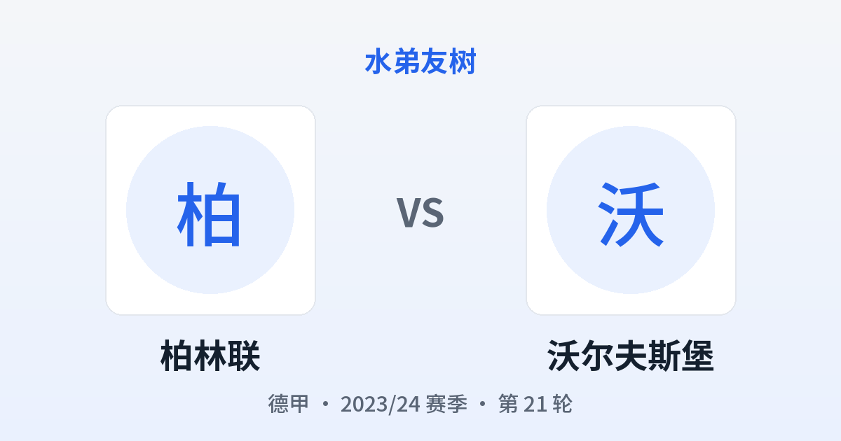 柏林联 vs 沃尔夫斯堡 对阵分享图