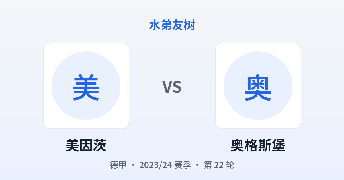 美因茨 vs 奥格斯堡 对阵分享图