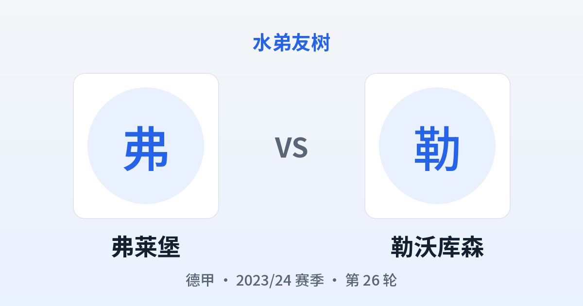 弗莱堡 vs 勒沃库森 对阵分享图
