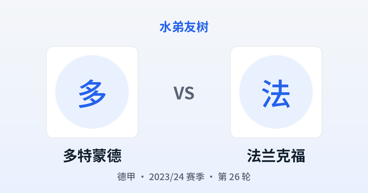 多特蒙德 vs 法兰克福 对阵分享图