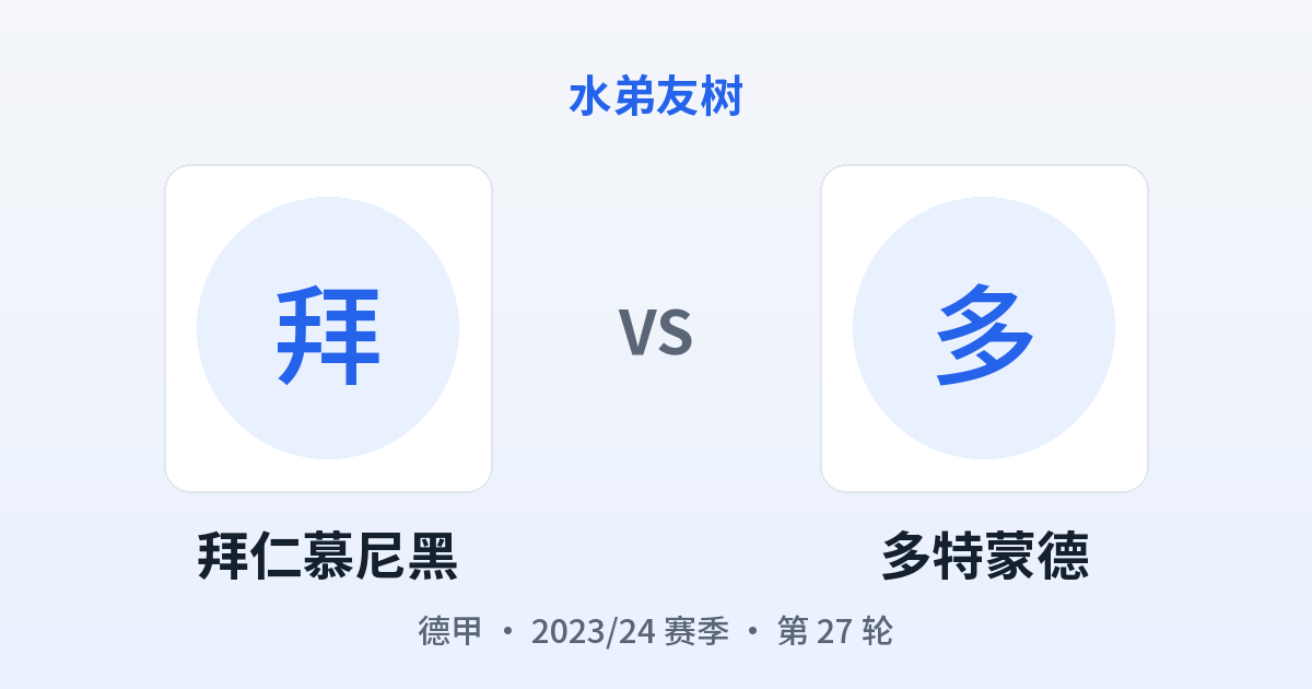 拜仁慕尼黑 vs 多特蒙德 对阵分享图
