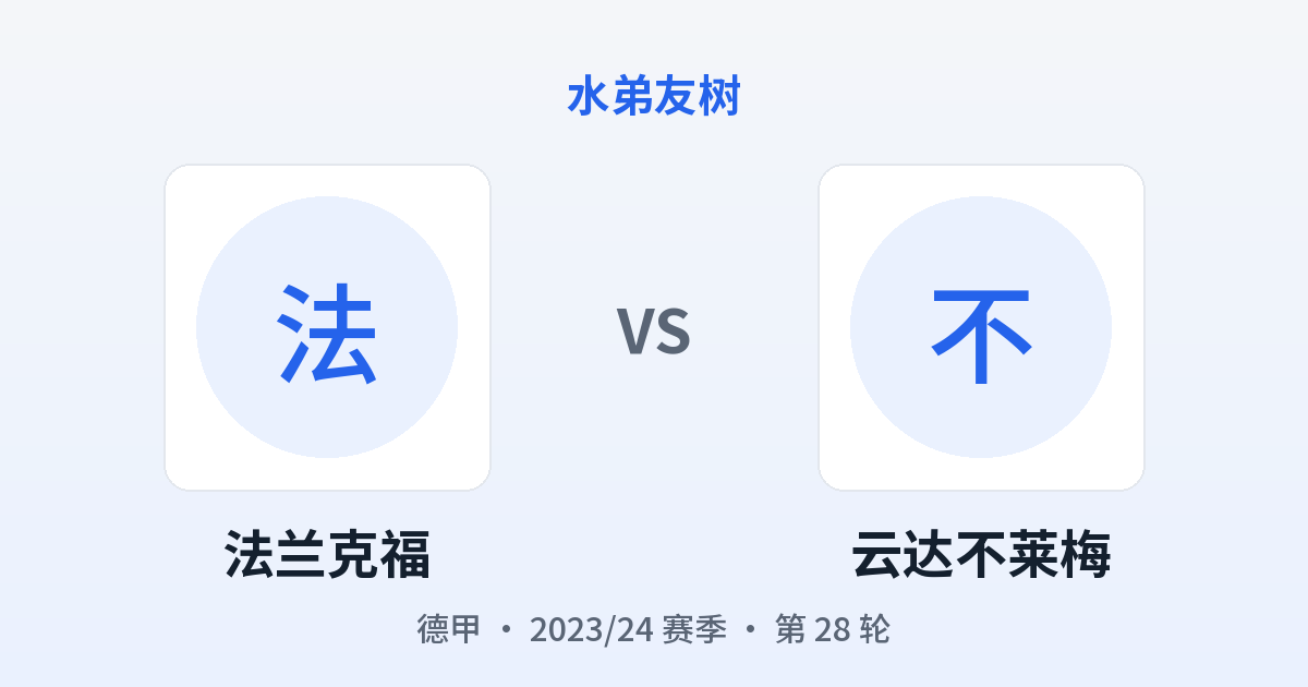 法兰克福 vs 云达不莱梅 对阵分享图