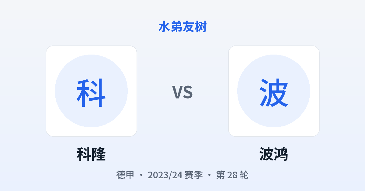 科隆 vs 波鸿 对阵分享图