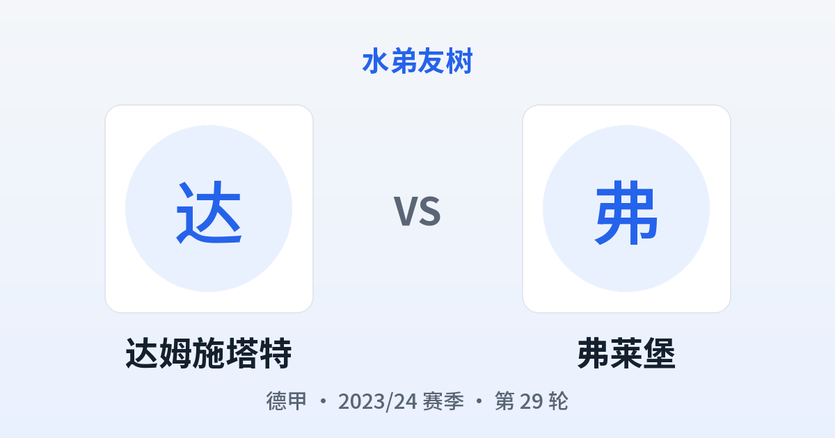 达姆施塔特 vs 弗莱堡 对阵分享图