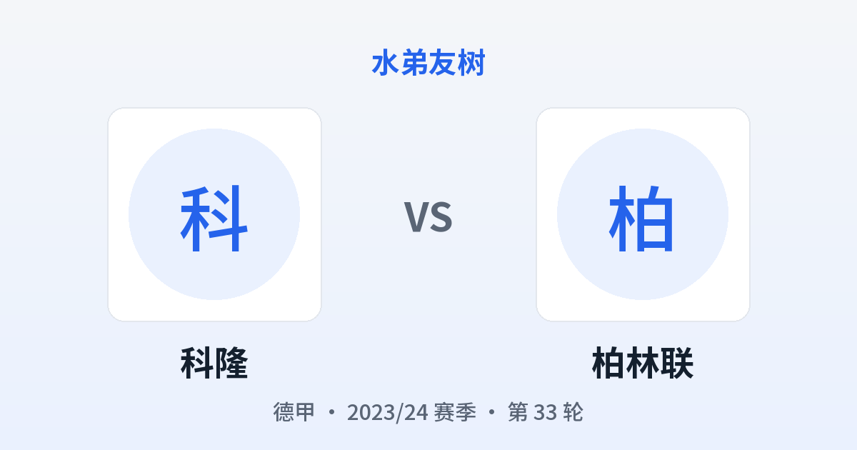 科隆 vs 柏林联 对阵分享图