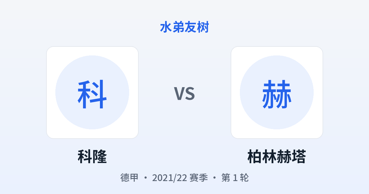 科隆 vs 柏林赫塔 对阵分享图