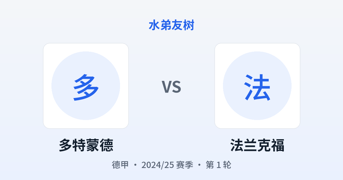 多特蒙德 vs 法兰克福 对阵分享图