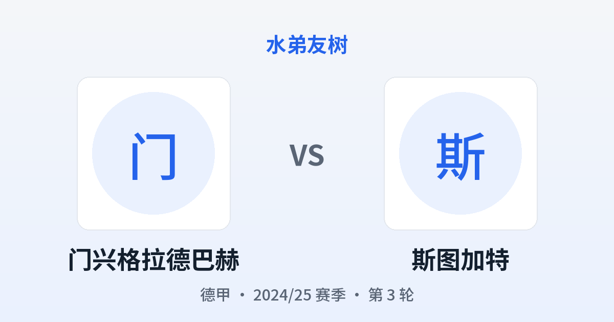 门兴格拉德巴赫 vs 斯图加特 对阵分享图