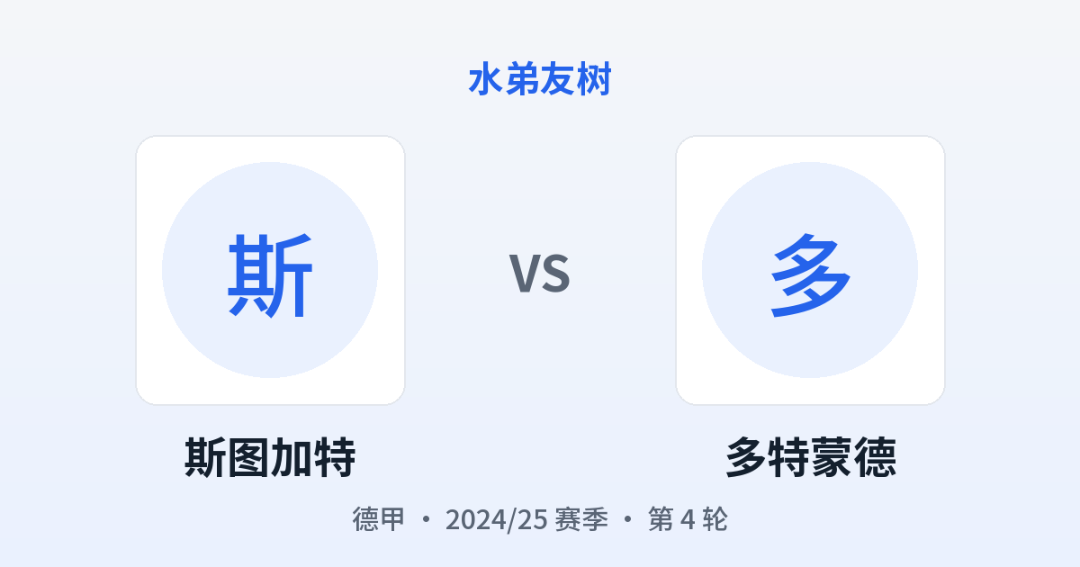 斯图加特 vs 多特蒙德 对阵分享图