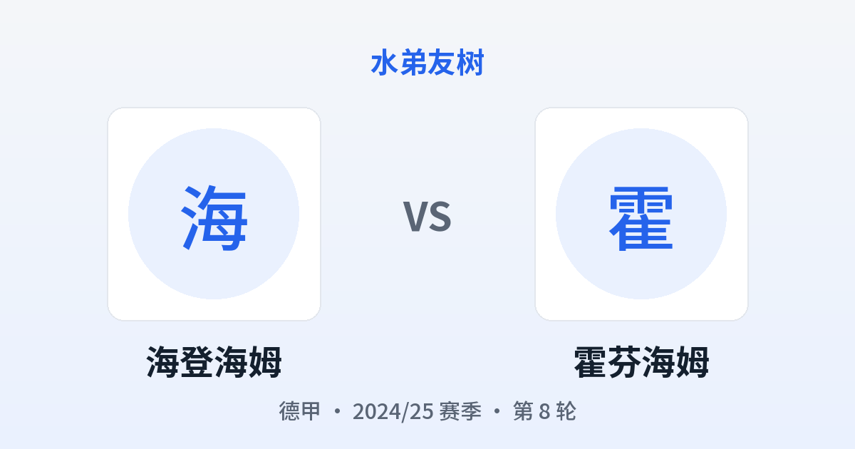 海登海姆 vs 霍芬海姆 对阵分享图