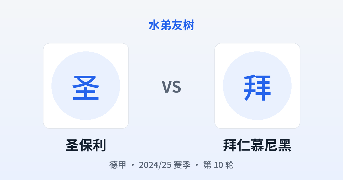 圣保利 vs 拜仁慕尼黑 对阵分享图
